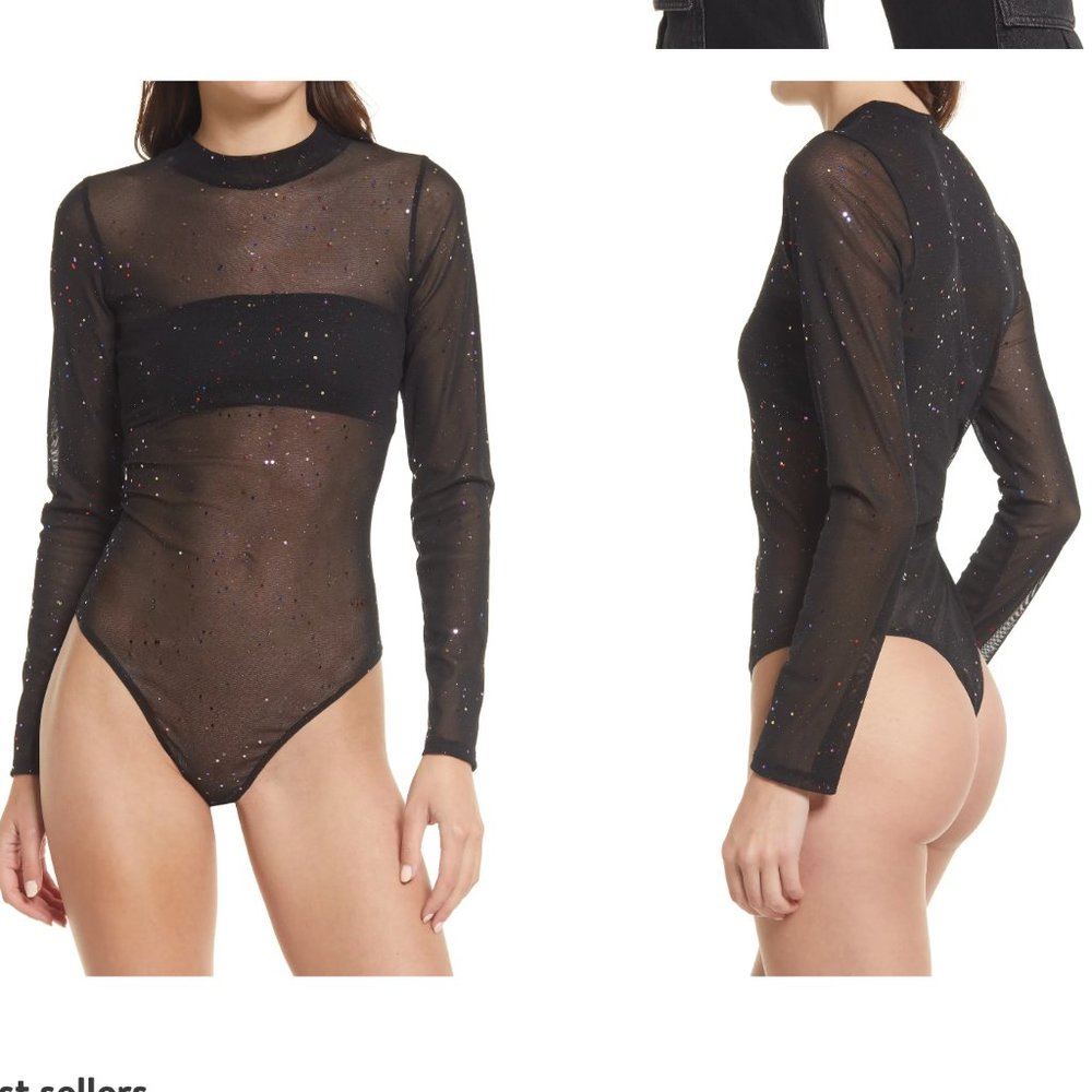Long Sleeve Mesh Bodysuit